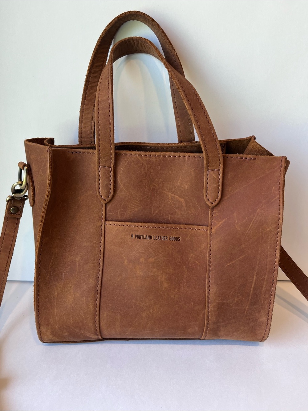 Portland Leather Goods Brown Leather Tote Bag
